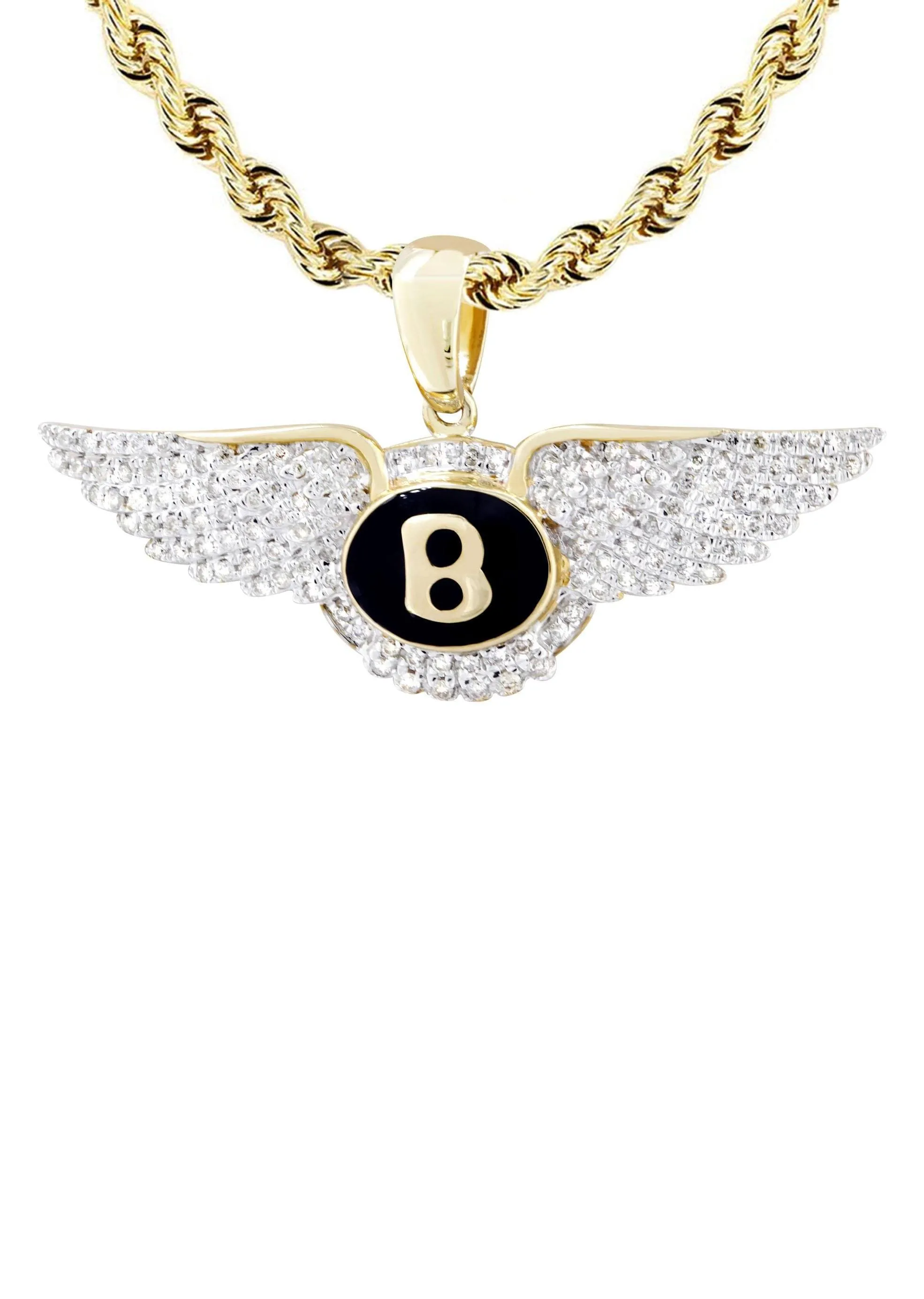 10K Yellow Gold Bentley Diamond Necklace  | 0.54 Carats