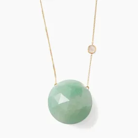 14k Green Aventurine Bonbon Necklace