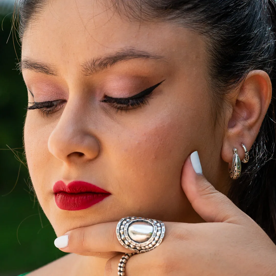 Adjustable, Hammered Ring, 925 Sterling Silver