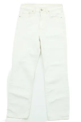 & Denim Women's Jeans UK 8 White 100% Cotton