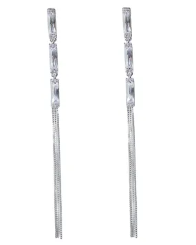 Baguette CZ Fringe Earrings