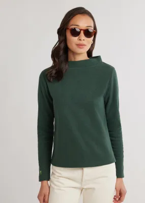 Brighton Boatneck in Terry Fleece (Hunter Green)