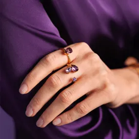 Caroline Svedbom Alisia Ring Gold Violet Combo