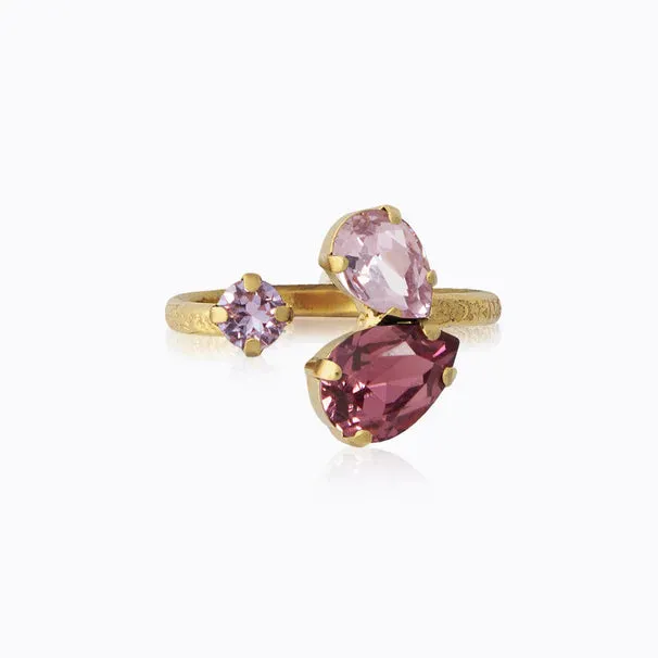 Caroline Svedbom Alisia Ring Gold Violet Combo