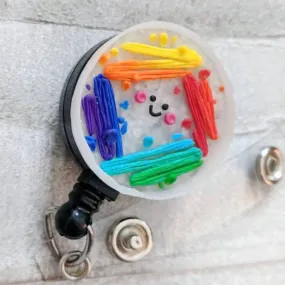 Clay Petri Dish Badge Reel