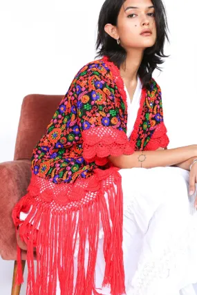 CROCHET FRINGE KAFTAN ZANA