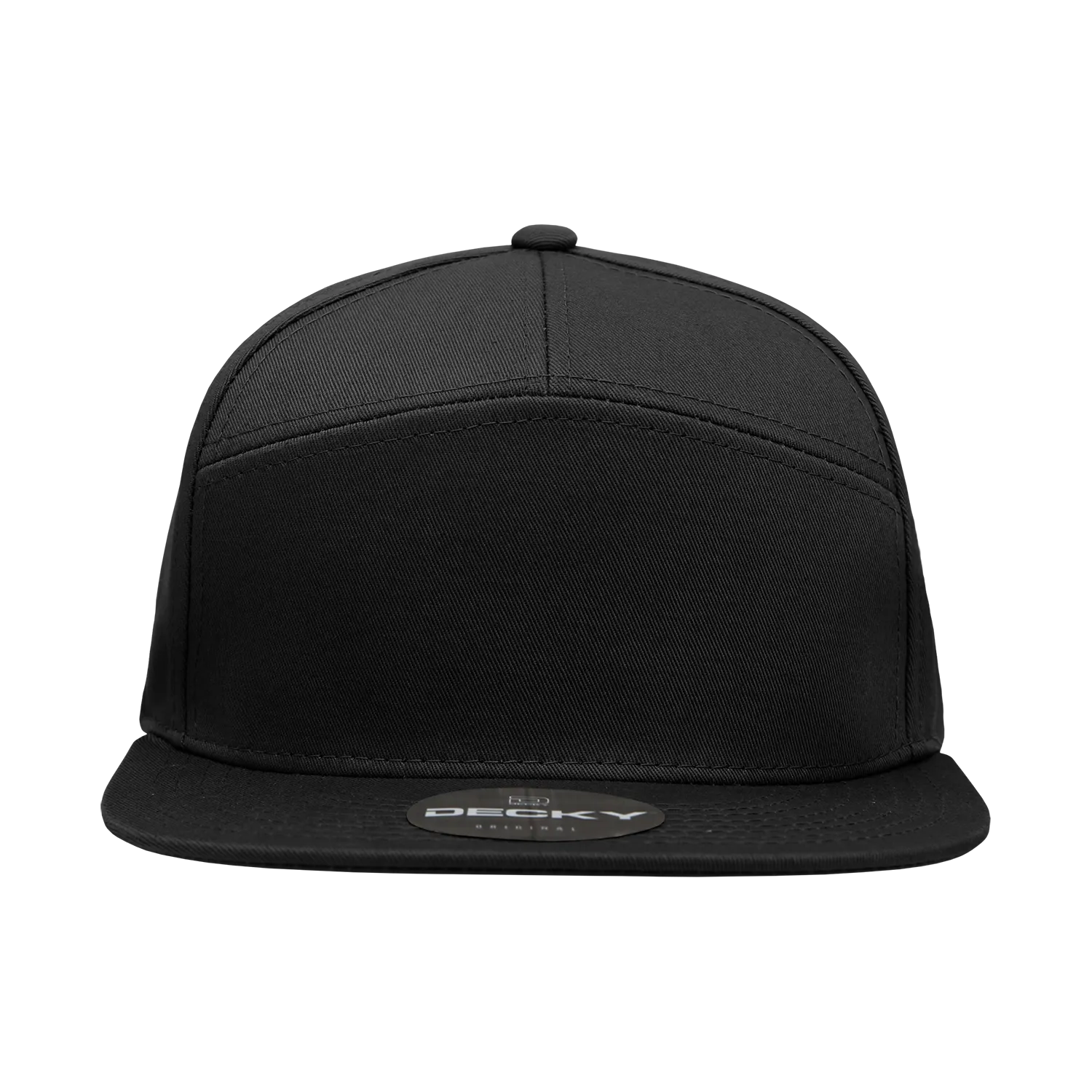 Decky 1098 7 Panel Flat Bill Hat, Snapback, 7 Panel High Profile Structured Cap