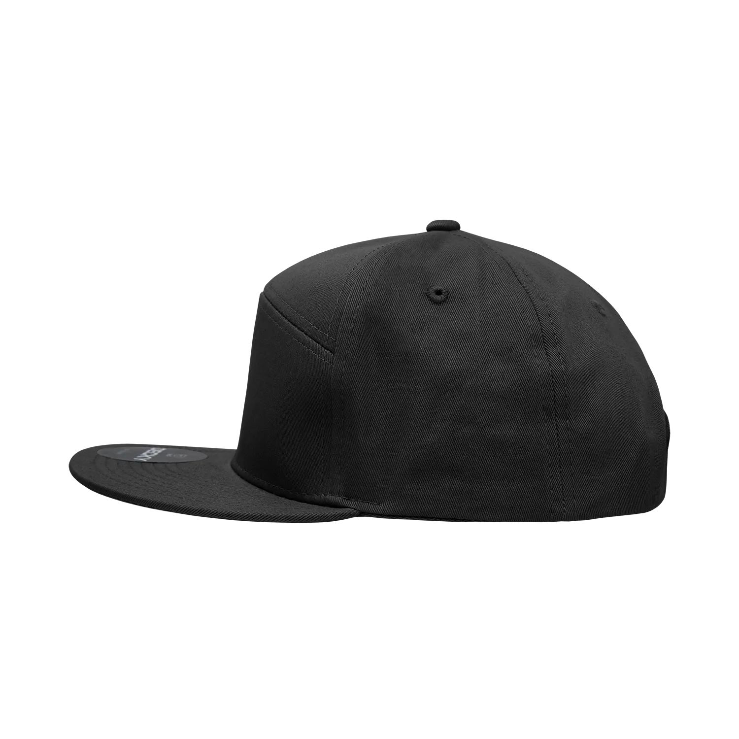 Decky 1098 7 Panel Flat Bill Hat, Snapback, 7 Panel High Profile Structured Cap