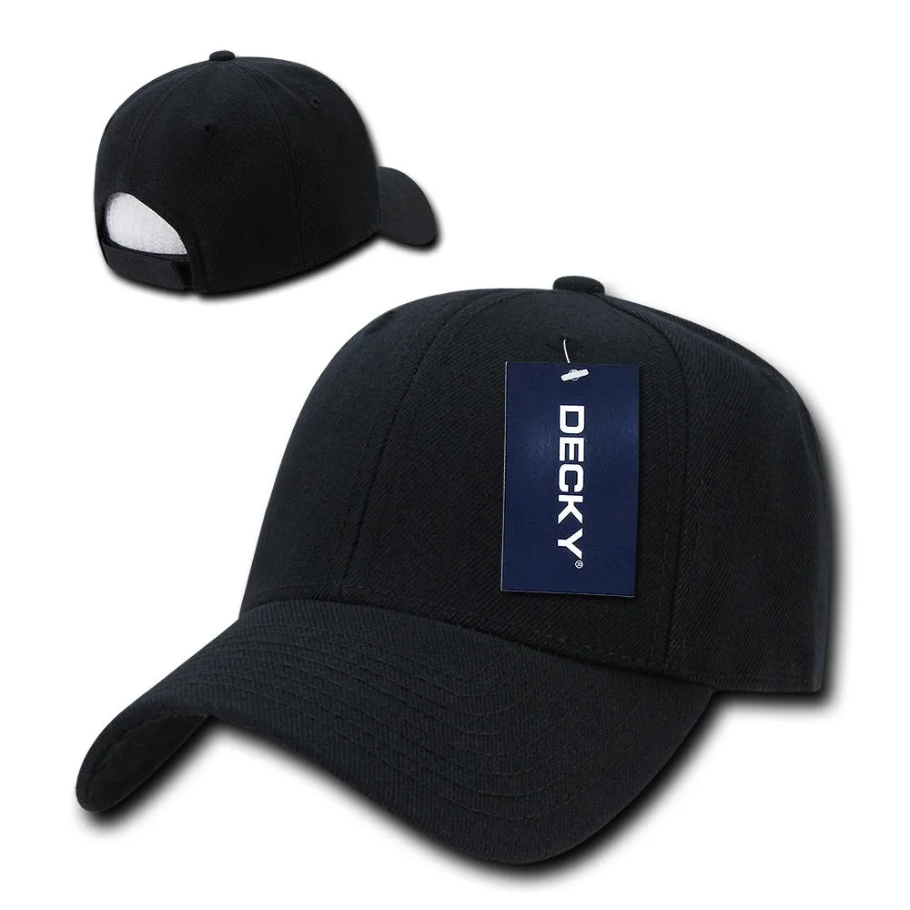 Decky 206 - 6 Panel Low Profile Structured Cap, Baseball Hat