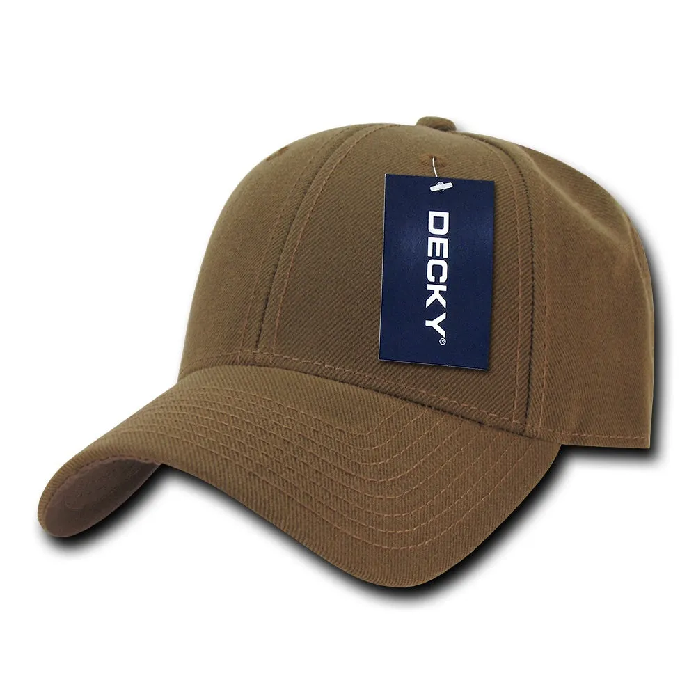 Decky 206 - 6 Panel Low Profile Structured Cap, Baseball Hat