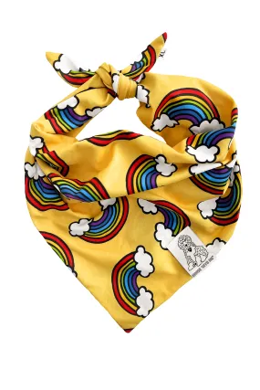 ★Dog Bandana Rainbow - Customize with Interchangeable Velcro Patches