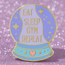 Eat Sleep Gym Repeat Pin