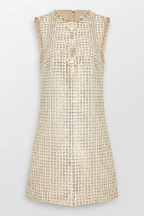 Embellished Boucle Mini Dress