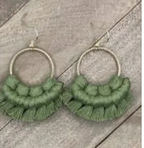 “Fall-ish” Fringe Earrings