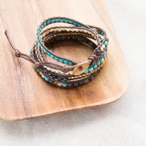 It's a Wrap Bracelet - Turquoise