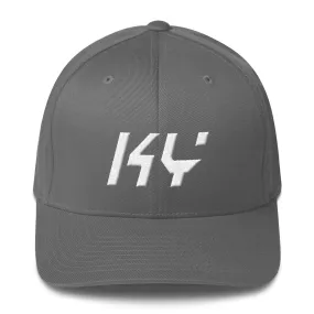 Kentucky - Structured Twill Cap - White Embroidery - KY - Many Hat Color Options Available