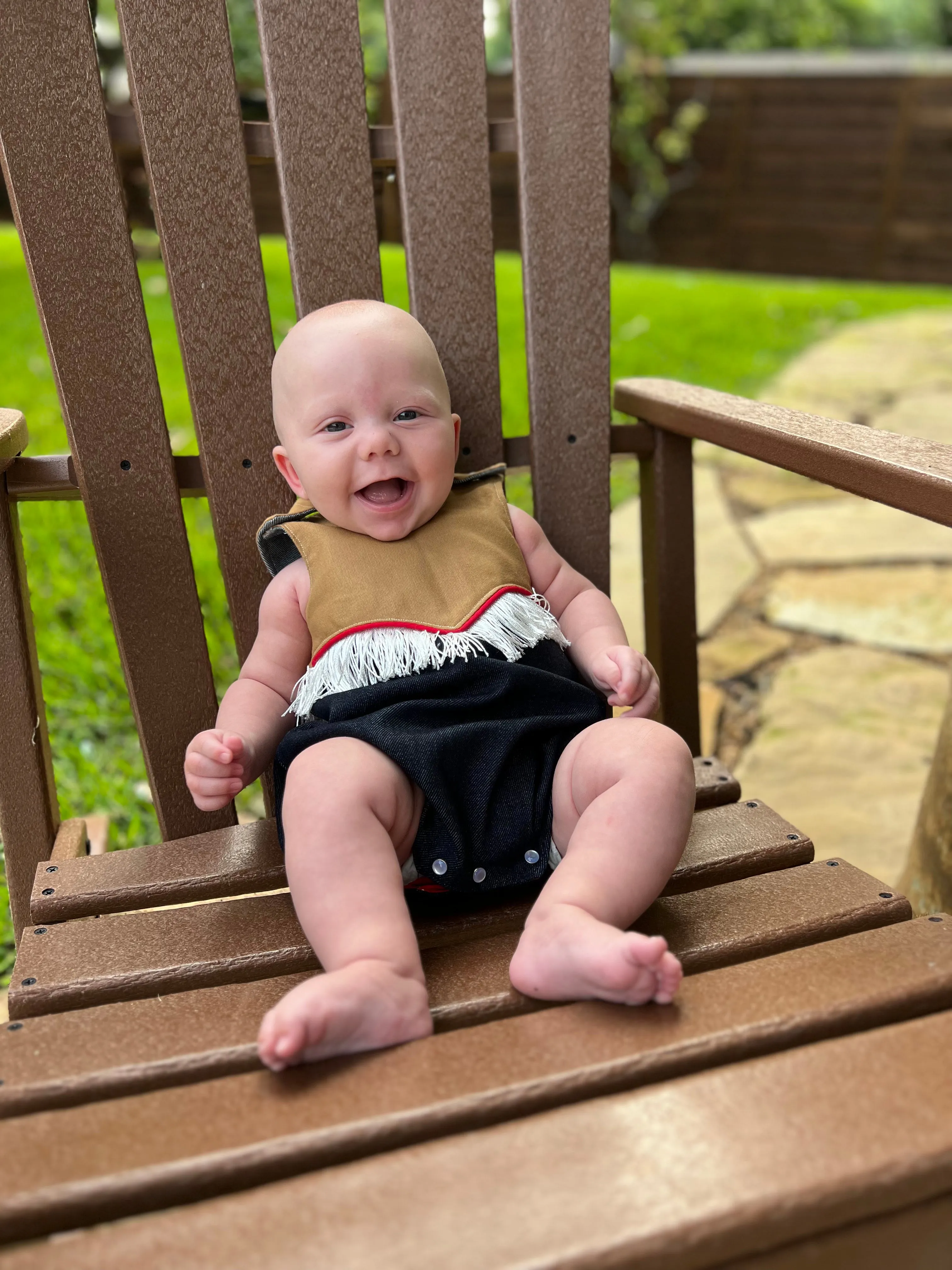 Little Darlin’ Baby to Toddler Western Pearl Snap Romper