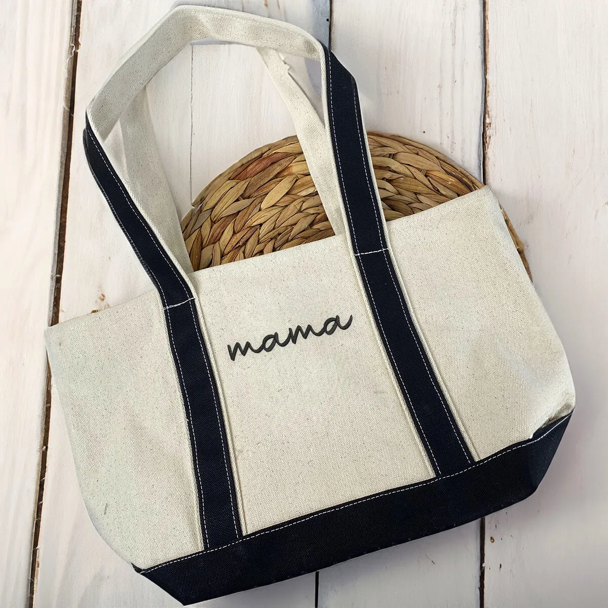 Mama Twin Pack: Embroidered Hat & Tote Bag