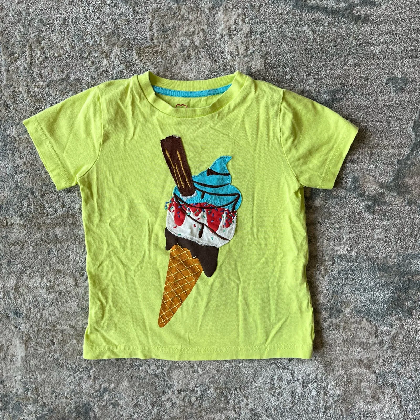 Mini Boden Ice Cream Cone Applique Tee 3-4