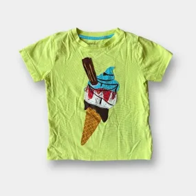 Mini Boden Ice Cream Cone Applique Tee 3-4