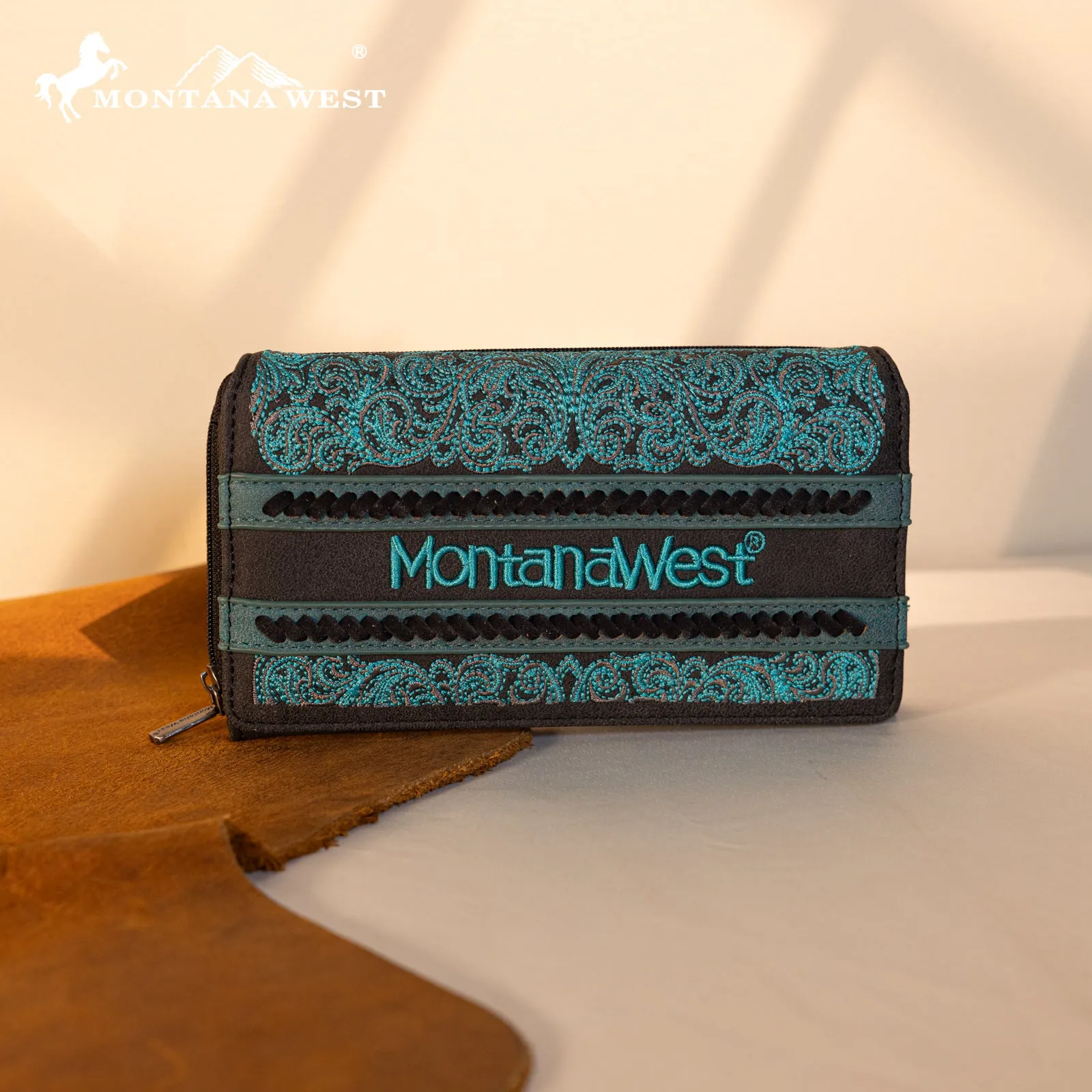 MW1279-W010 Montana West Embroidered Collection Wallet