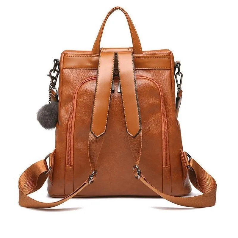 PREMIUM™ Premium Leather Three Way Anti-Thief Women's Backpack