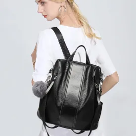 PREMIUM™ Premium Leather Three Way Anti-Thief Women's Backpack