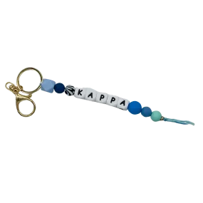 Silicone Beaded Keychain - Kappa Kappa Gamma