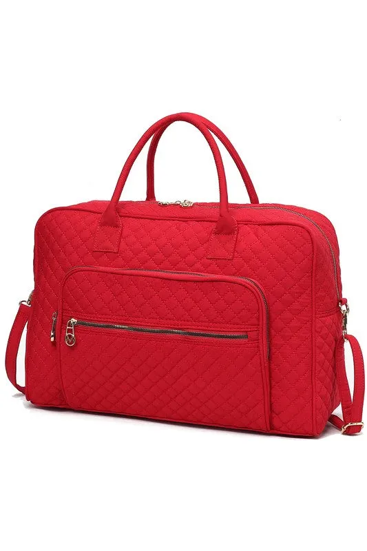 TEEK - MKF Jayla Solid Quilted Duffle Bag