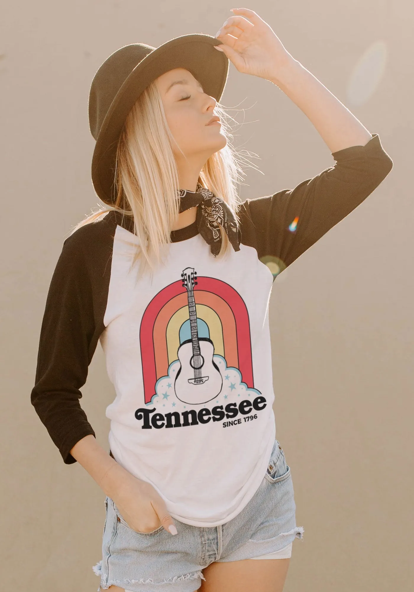 Tennessee Rainbow Raglan Tee